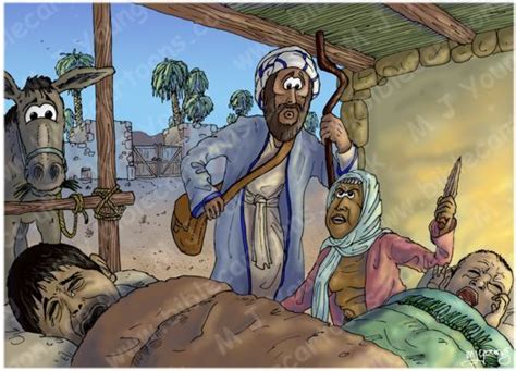 Exodus 04 Moses Returns To Egypt Scene 02 Circumcision Bible Cartoon Cartoon Egypt