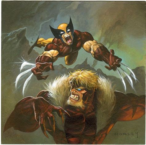 Wolverine Vs Sabretooth By Alex Horley Wolverine Art Marvel