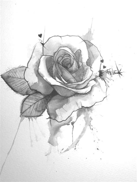 Pin By Justyna On Small Or Big Tattoos Watercolor Rose Abstract