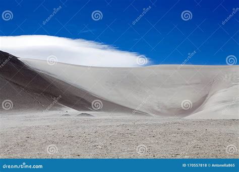 White Dune At The Lava Field Of The Volcano Caraci Pampa At The Puna De