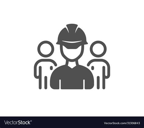 Engineering Team Icon Engineer Or Architect Group Vector Image