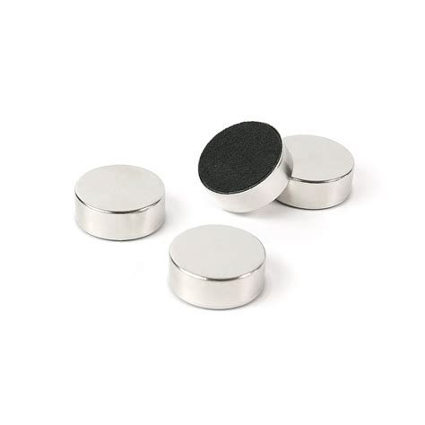 Plain Circular Office Magnets Silver 23mm Dia X 9mm Thick
