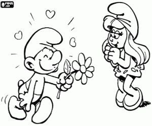 Two Cartoon Characters Holding Flowers In Their Hands