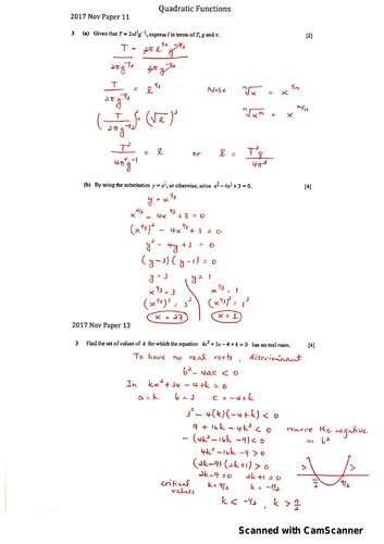 Questions, with answers, explanations and proofs, on derivatives of even and odd functions are presented. IGCSE Additional Math (0606) QUADRATIC FUNCTION Questions with Detailed Working and Answers ...