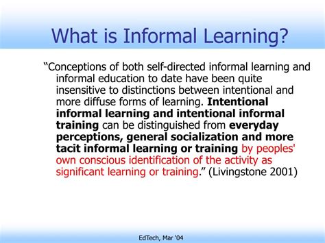 Ppt Informal Learning Boundaries How Blurred Is It Powerpoint