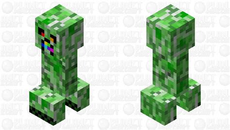 Rainbow Creeper Face Minecraft Mob Skin