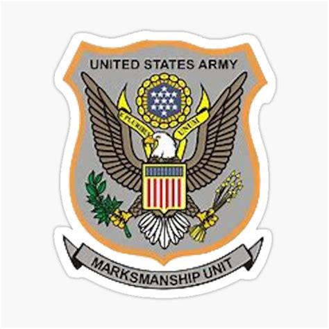 Us Army Marksmanship Unit Badge Sticker For Sale By Gingerms Redbubble