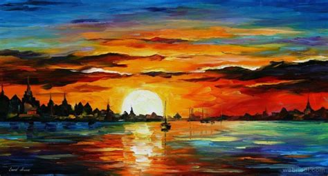 Sunrise Painting Leonid Afremov 5