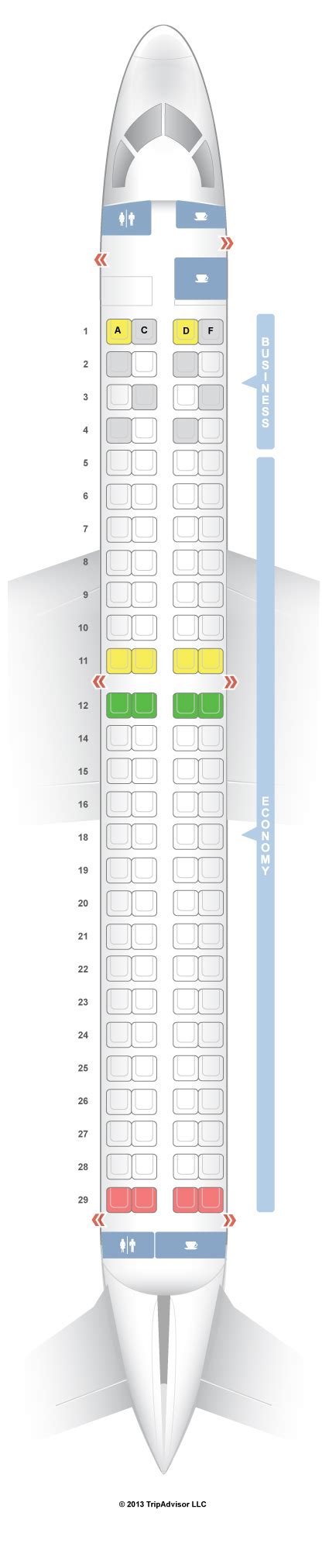 Embraer 190 Seat Map