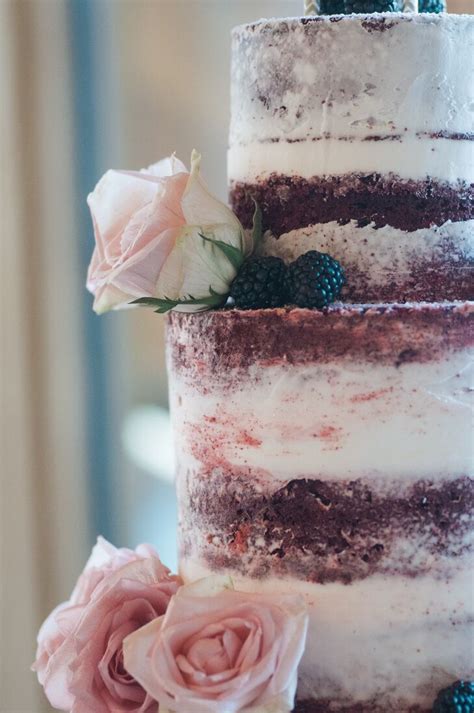 Red Velvet Naked Wedding Cake