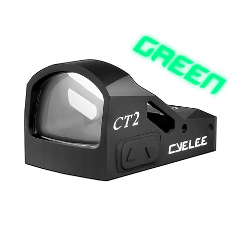 Cyelee CT2 Reflex Optic GREEN Dot Sight Pistol Shake Awake RMR