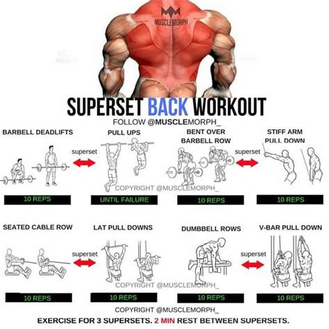Superset Back Workout Bodybuilding Workouts Fun Workouts Workout