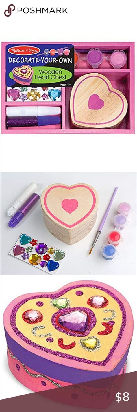 Melissa And Doug Decorate Your Own Wooden Heart Box Wooden Hearts