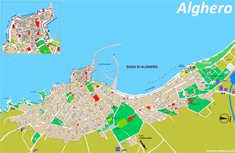 Alghero Tourist Map Max 