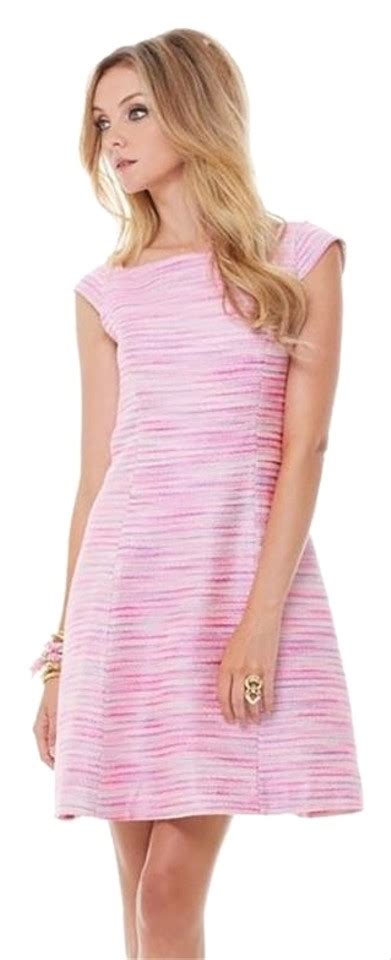 Lilly Pulitzer Pink Pop Barnard Boucle Fit And Flare Mid Length Casual