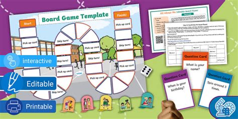 All About Me Personal Information Game Board Game Twinkl