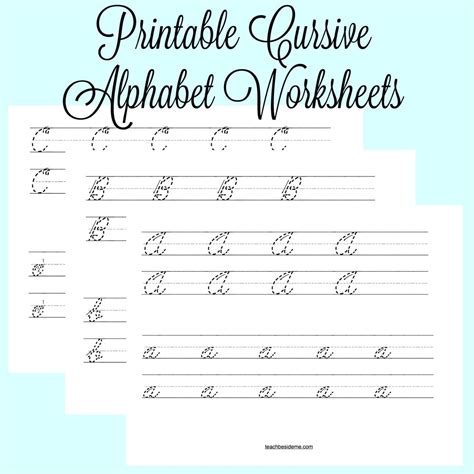 Cursive Alphabet Sheet Download Printable Cursive Alphabet Free