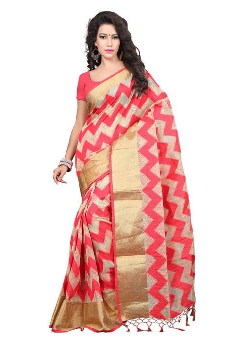 Buy Jay Fashion Banarasi Cotton Silk Sareewedding Look Party Wear