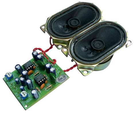 Mini Audio Amplifier Kit 2w2w Stereo With Speakers Electronic Kits