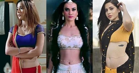 9 Indian Tv Actresses With Waistbelly Chain Flaunting Their Fine Sexy Midriff Surbhi Jyoti