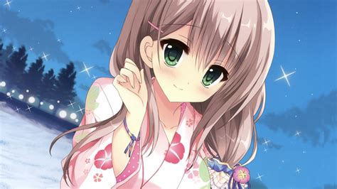 Download 1366x768 Wallpaper Cute Anime Girl Outdoor