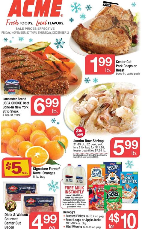 Acme Markets Weekly Ads And Special Buys From November 27