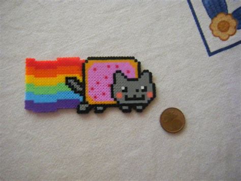 Nyan Cat Perler Beads Easy Perler Bead Patterns Diy Perler Beads Perler Bead Art Pearler