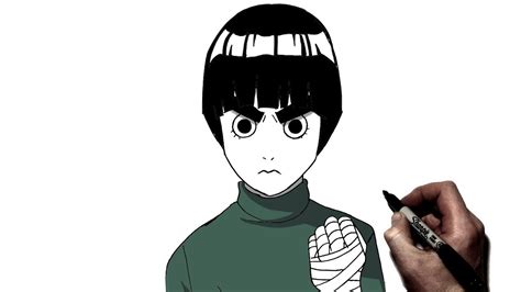 How To Draw Rock Lee Step By Step Naruto Youtube