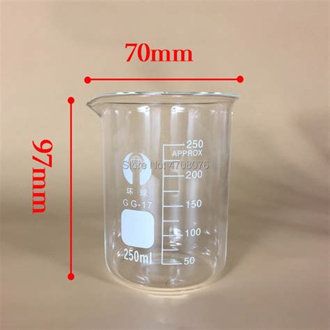 250ml 12pcsset Pyrex Beaker Borosilicate Glass Lab Glassware Chemical