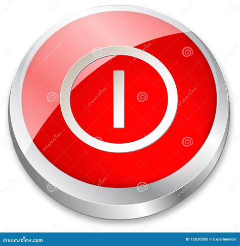 3d Onoff Button On Red Stock Illustration Illustration Of Glare