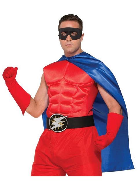 Superhero Blue Costume Cape Adult Partybell Com