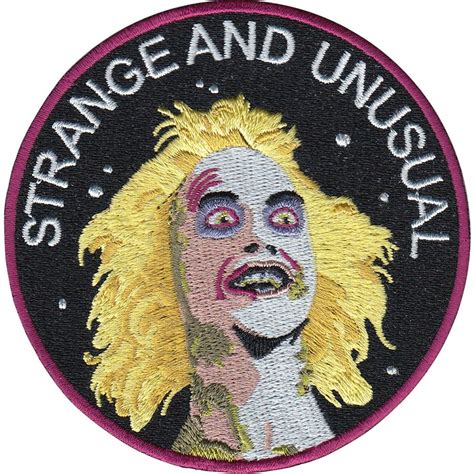 This beetlejuice strange and unusual mug is perfect for fans of beetlejuice is printed using high resolution artwork on a ceramic mug. Strange and Unusual is a 9 cm embroidered patch with ...