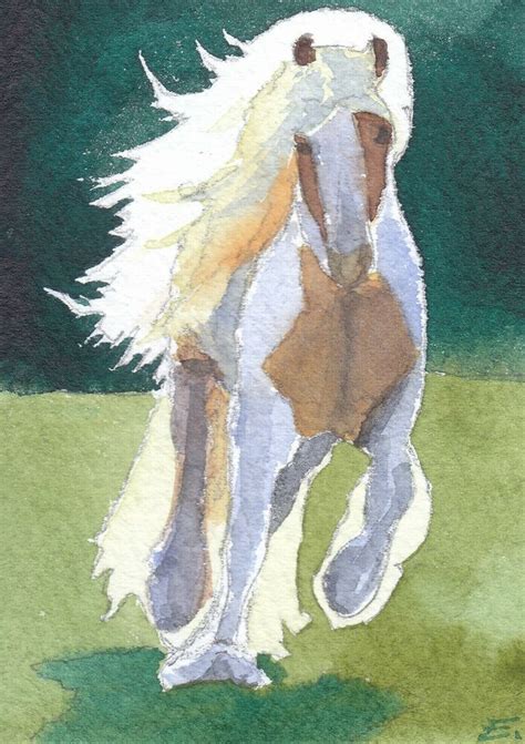 Aceo Original Watercolor Horse By Estebanezwatercolors Realism