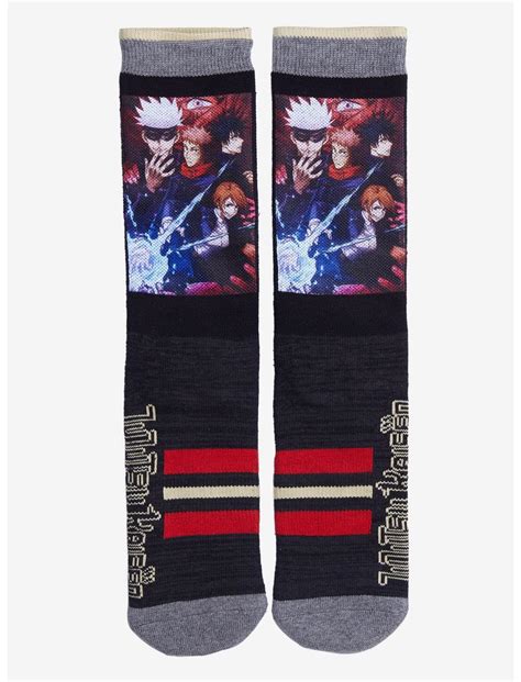 Jujutsu Kaisen Group Crew Socks Hot Topic