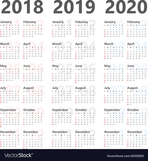 10 Year Calendar Calendar Template 2022