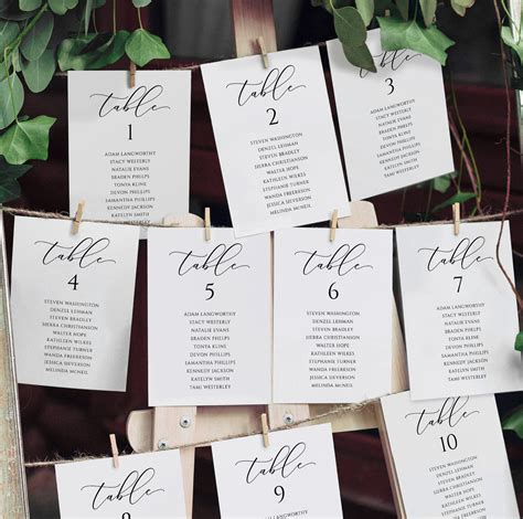 45 Seating Chart Cards For Wedding