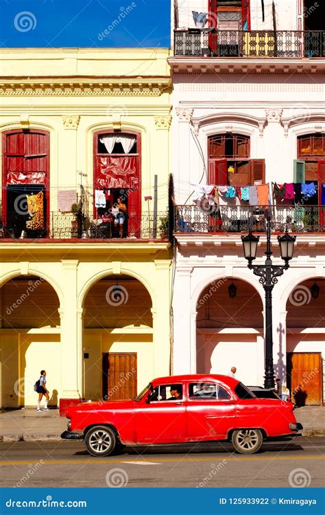 Classic Car And Colorful Buildings In Old Havana Editorial Photography Image Of History 52018