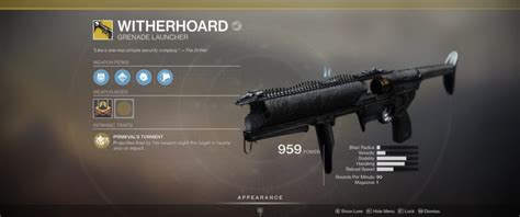 Comment Obtenir Le Witherhoard Exotic Dans Destiny 2