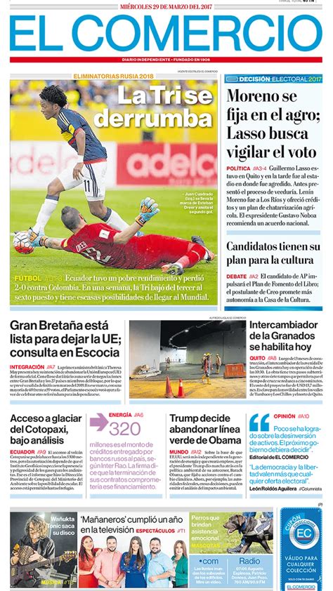 El Comercio Ecuador Miércoles 29 De Marzo De 2017 Infobae