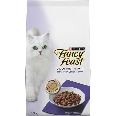 Turn mealtime into a fancy affair with the fancy feast gourmet savory chicken & turkey dry cat food. Purina® Fancy Feast® Gourmet Gold™ with Savoury Chicken ...