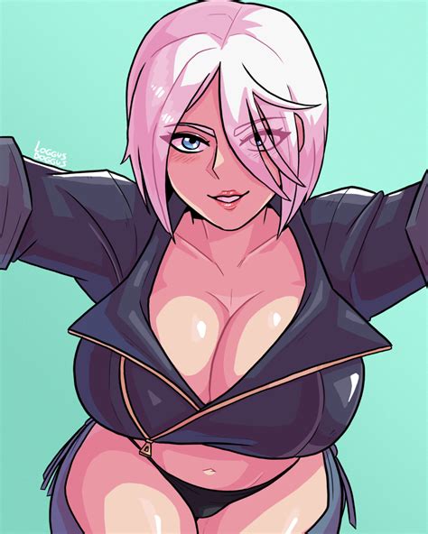 Rule 34 Angel Kof Bent Over Blush Cleavage King Of Fighters Large