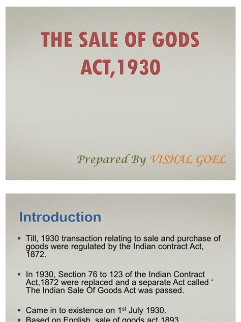 Sales of goods act malaysia. The Sales of Goods Act,1930 | Breach Of Contract | Implied ...