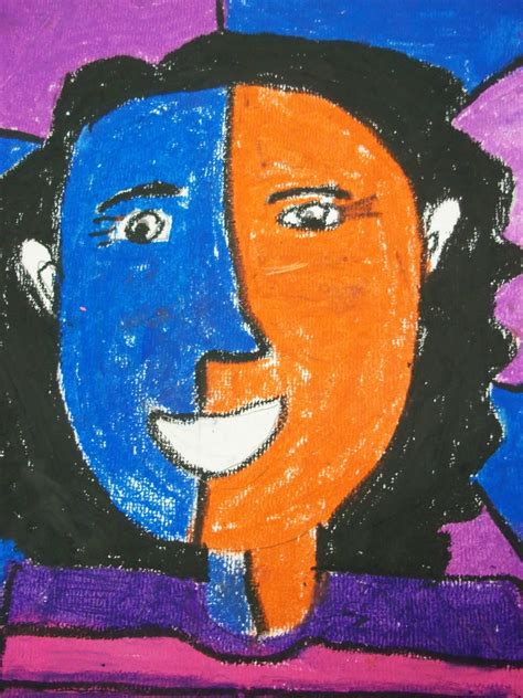 Art Kids Of Benavidez Elementary Self Portraits Picasso Style