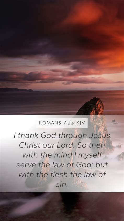 Romans Kjv Mobile Phone Wallpaper I Thank God Through Jesus