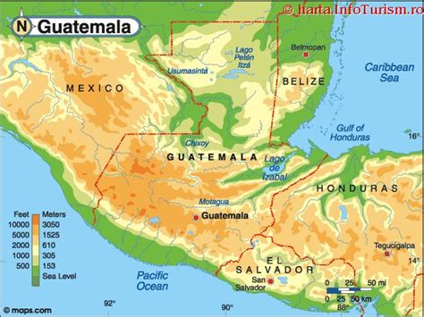 Guatemala Pe Harta Harta Fizica