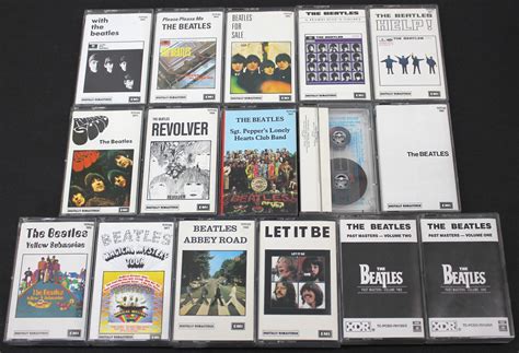 the beatles collection 16 cassette tape collection roll top box