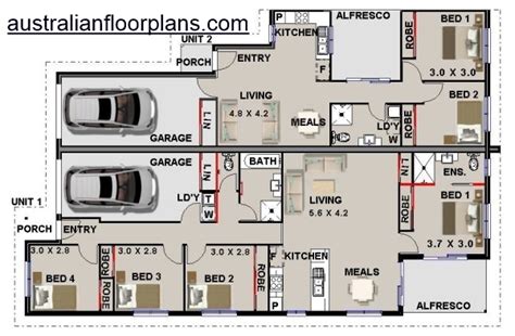 6 bedroom house floor plans australia Australian 6 Bedroom Dual House Plan:235DU| Duplex/Dual ...