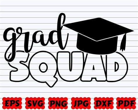 Grad Squad Svg Grad Svg Squad Svg Graduation Cap Svg Squad Cut File