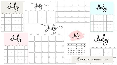 Printable Calendar July 2021 / Free Printable July 2021 Calendars - You can save your printable ...