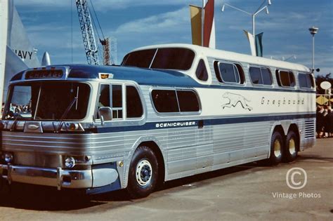 1950s Classic Greyhound Bus Scenic Cruiser Pd 4501 Going To Chicago